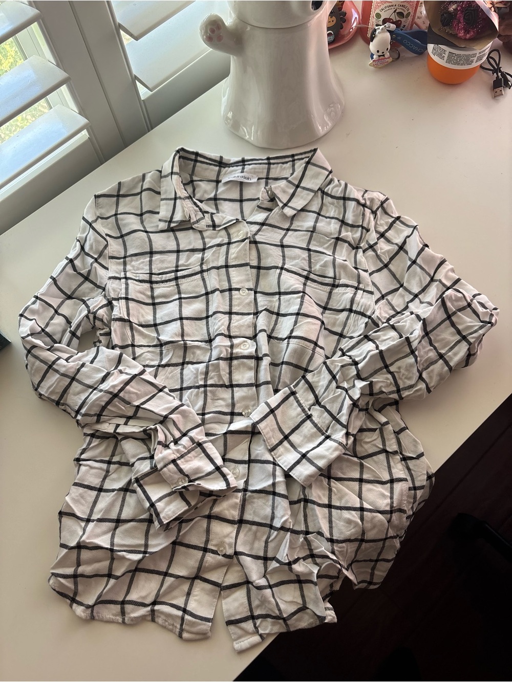Calvin Klein Windowpane Button Down